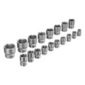Набор инструментов, 1/2", 3/8", 1/4", пластиковый кейс 160 предм. Сибртех 35563