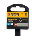Отвертка, SL5x75 мм, S2, 3к рукоятка Denzel 36044