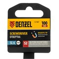 Отвертка, SL6x100 мм, S2, 3к рукоятка Denzel 36047