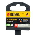 Отвертка, PZ1x75 мм, S2, 3к рукоятка Denzel 36052