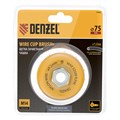 Щетка для УШМ, 75 мм, Чашка, нейлоновая щетина, М14 Denzel 36126