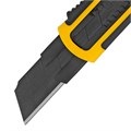 Нож, 25 мм, сменное лезвие, SK4, корпус из ABS + TPR, торцевой зажим Denzel 36175