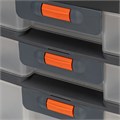 Органайзер для хранения с выдвижными лотками 310х150х260мм, 4 секции, пластик Stels 36370