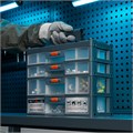 Органайзер для хранения с выдвижными лотками 310х150х260мм, 4 секции, пластик Stels 36370