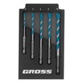 Набор сверл универсальных, Multipurpose PRO, 6-гр. хвостовик, 4-10мм, 5шт Gross 36669
