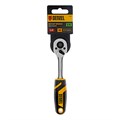 Ключ-трещотка 1/4", 90 зубьев, с быстрым сбросом, CrV Denzel 36770
