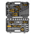 Набор инструментов, 1/2", 1/4", CrV, S2, пластиковый кейс, 64 предмета Denzel 36773
