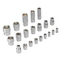 Набор инструментов, 1/2", 1/4", CrV, S2, пластиковый кейс, 64 предмета Denzel 36773