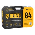 Набор инструментов, 1/2", 1/4", CrV, S2, пластиковый кейс, 84 предмета Denzel 36774