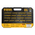 Набор инструментов, 1/2", 1/4", CrV, S2, пластиковый кейс, 84 предмета Denzel 36774