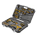 Набор инструментов, 1/2", 1/4", CrV, S2, пластиковый кейс, 100 предметов Denzel 36775