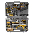Набор инструментов, 1/2", 1/4", CrV, S2, пластиковый кейс, 100 предметов Denzel 36775