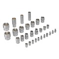 Набор инструментов, 1/2", 1/4", CrV, S2, пластиковый кейс, 100 предметов Denzel 36775