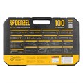 Набор инструментов, 1/2", 1/4", CrV, S2, пластиковый кейс, 100 предметов Denzel 36775
