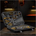 Набор инструментов, 1/2", 1/4", CrV, S2, пластиковый кейс, 100 предметов Denzel 36775