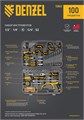 Набор инструментов, 1/2", 1/4", CrV, S2, пластиковый кейс, 100 предметов Denzel 36775