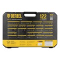 Набор инструментов, 1/2", 1/4", CrV, S2, пластиковый кейс, 122 предмета Denzel 36776