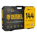 Набор инструментов, 1/2", 1/4", 3/8", CrV, S2, пластиковый кейс, 144 предмета Denzel 36777