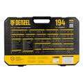 Набор инструментов, 1/2", 1/4", CrV, S2, пластиковый кейс, 194 предмета Denzel 36778