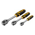 Набор инструментов, 1/2", 1/4", 3/8", CrV, S2, пластиковый кейс, 216 предметов Denzel 36779