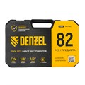 Набор инструментов, 1/2", 1/4", CrV, S2, пластиковый кейс, 82 предмета Denzel 36781