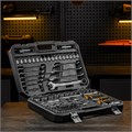 Набор инструментов, 1/2", 1/4", CrV, S2, пластиковый кейс, 82 предмета Denzel 36781