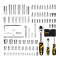 Набор инструментов, 1/2", 1/4", CrV, S2, пластиковый кейс, 94 предмета Denzel 36782