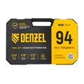 Набор инструментов, 1/2", 1/4", CrV, S2, пластиковый кейс, 94 предмета Denzel 36782