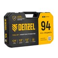 Набор инструментов, 1/2", 1/4", CrV, S2, пластиковый кейс, 94 предмета Denzel 36782