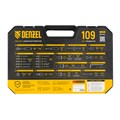 Набор инструментов, 1/2", 1/4", CrV, S2, пластиковый кейс, 109 предметов Denzel 36783