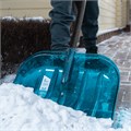 Лопата для уборки снега, поликарбонат, 475х400х1385мм, алюминиевый черенок, ПВХ оплетка, LUXE Palisad 36924