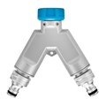 Разветвитель двухканальный, с внутренней резьбой 3/4",алюминий, LUXE Palisad 36994
