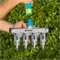 Разветвитель четырехканальный, с внутренней резьбой 3/4", алюминий, LUXE Palisad 36995