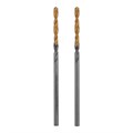Сверло спиральное по металлу 2 x 49 мм, Р6М5, Golden Tip , 2шт. Denzel 37102