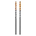 Сверло спиральное по металлу 2,5 x 57 мм, Р6М5, Golden Tip , 2шт. Denzel 37103