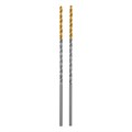 Сверло спиральное по металлу 2 х 86 мм Р6М5, Golden Tip, удлиненное, 2шт. Denzel 37122