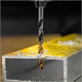 Сверло спиральное по металлу 4,5 x 80мм, Р6М5, Golden Tip, многогранная заточка Denzel 37146