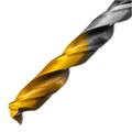 Сверло спиральное по металлу 7,5 x 109мм, Р6М5, Golden Tip, многогранная заточка Denzel 37152