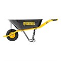 Тачка строительная, усиленная, объем 130 л, 230 кг, колесо 15х6.00-6 Denzel 37180