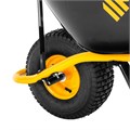 Тачка строительная, усиленная, объем 130 л, 230 кг, колесо 15х6.00-6 Denzel 37180