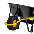 Тачка строительная, усиленная, объем 130 л, 230 кг, колесо 15х6.00-6 Denzel 37180