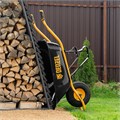 Тачка строительная, усиленная, объем 130 л, 230 кг, колесо 15х6.00-6 Denzel 37180