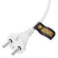 Шнур сетевой Energy Series, ПВС, 1,5 м, 2 x 1 мм, с неразборной вилкой, белый, Denzel 37367