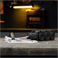 Шнур сетевой Energy Series, ПВС, 1,5 м, 2 x 1 мм, с неразборной вилкой, белый, Denzel 37367