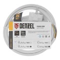 Шнур сетевой Energy Series, ПВС, 1,5 м, 3 x 1 мм, с неразборной вилкой, белый, Denzel 37369