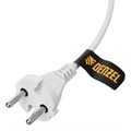 Шнур сетевой Energy Series, ПВС, 3 м, 2 x 1 мм, с неразборной вилкой, белый, Denzel 37371