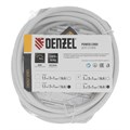 Шнур сетевой Energy Series, ПВС, 3 м, 3 x 1 мм, с неразборной вилкой, белый, Denzel 37373