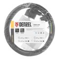 Шнур сетевой Energy Series, ПВС, 3 м, 3 x 1 мм, с неразборной вилкой, черный, Denzel 37374