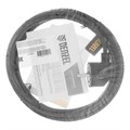 Шнур сетевой Energy Series, ПВС, 3 м, 3 x 1 мм, с неразборной вилкой, черный, Denzel 37374