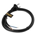Шнур сетевой Energy Series, ПВС, 1,5 м, 2 x 1,5 мм, с неразборной вилкой, черный, Denzel 37376